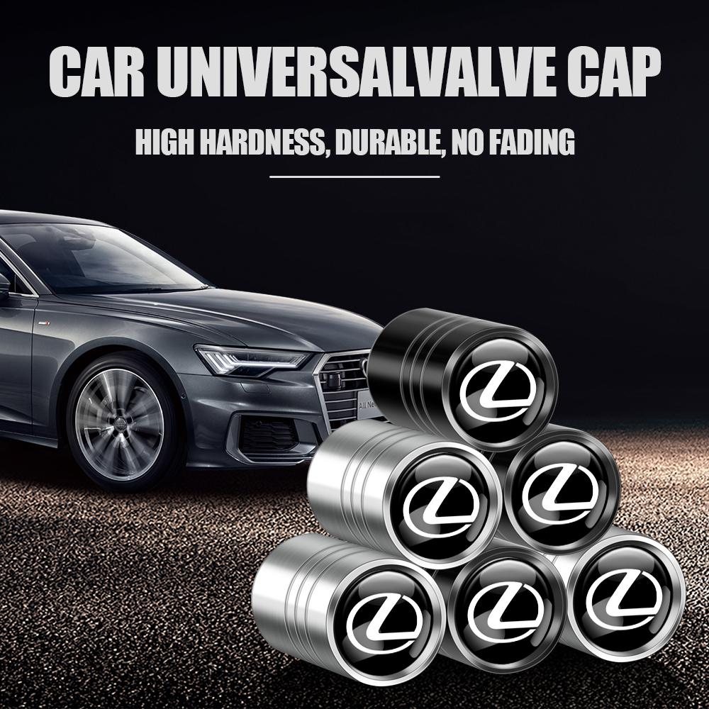 Lexus 3D Aluminum Alloy Car Wheel Tire Valve Cap Tyre Rim Stem Cover For Lexus RX330 EX300h F Sport IS RX CT200h RX500h NX300 GX AEI1