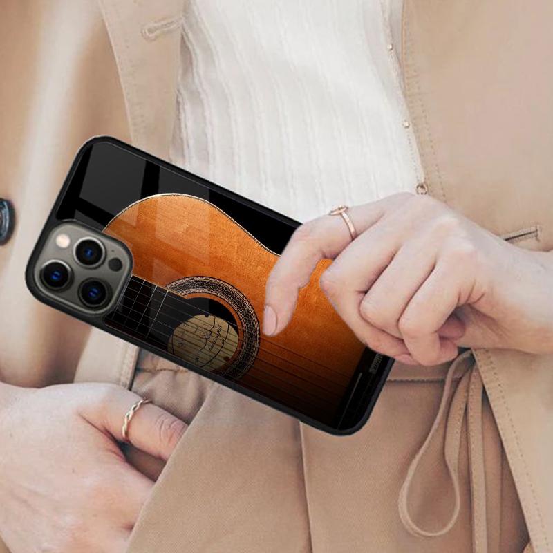 Магнитный чехол для телефона с рисунком музыкальной гитары для APPLE iPhone 17 Air 16 14 13 12 Pro Max 15 Plus Беспроводная зарядка с чехлом MagSafe