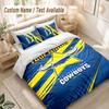 Custom Name Bedding Set 3 PiecesNorth Queensland Cowboys Print Duvet Cover + 2 Pillowcases Soft Bed Decor
