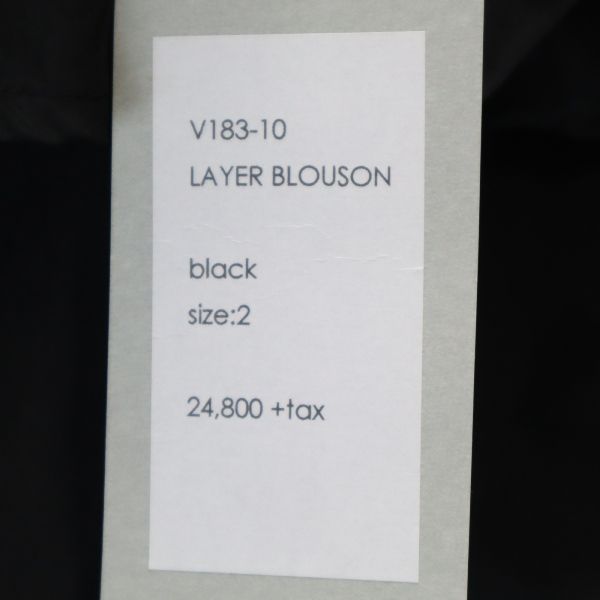 Неиспользованный VAST222 18AW сделано в Японии Блузон со слоями 2 черный Мужской Б/У