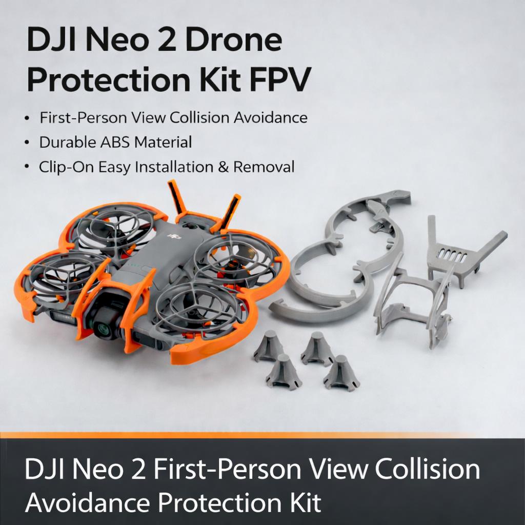 Neo 2 Protection Accessory Kit Protector Guard for DJI (ABS Material): Gimbal Guard Bumper, 4 Legs, Tail Fin, Dual Rings