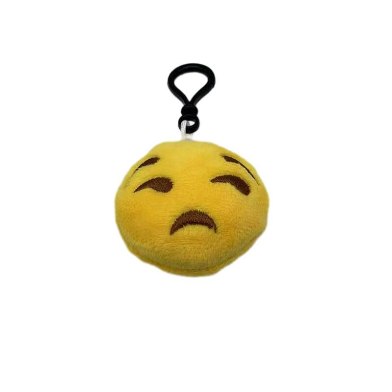 Cartoon Emoji Stuffed Keychain With Short Plush Material For Phone Accessory And Cute Gift Idea