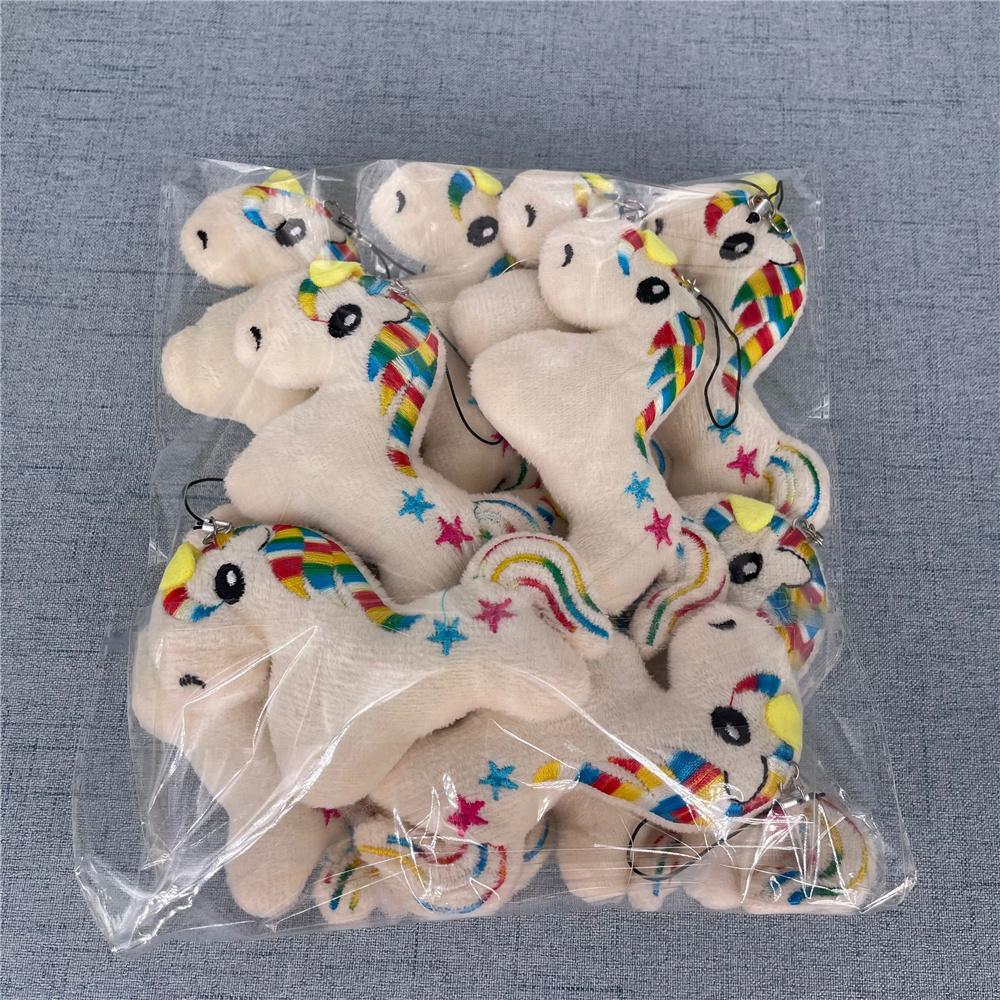 12PCS Small 6CM Animal Toy , Horse Key Chain Plush Chains
