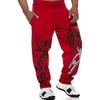 European and American Fashion Sports Pants Straight Personality Printing Casual Pants