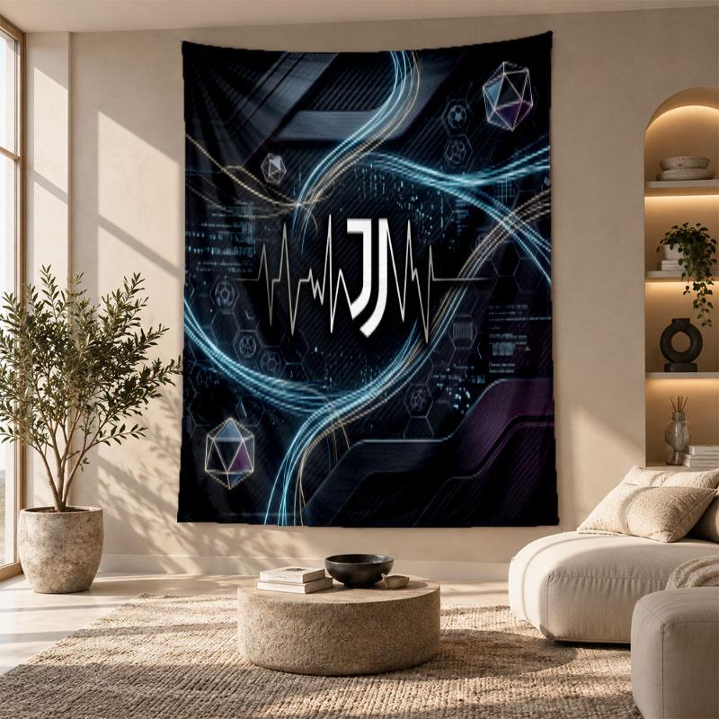 Decorative Tapestry,Juventus FC Printed Wall Art, Lightweight Wall Hanging For Bedroom Background