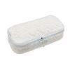 Quilted Pencil Case Heart Double Zipper Pencil Pouch Durable Stationery Pouch  Students
