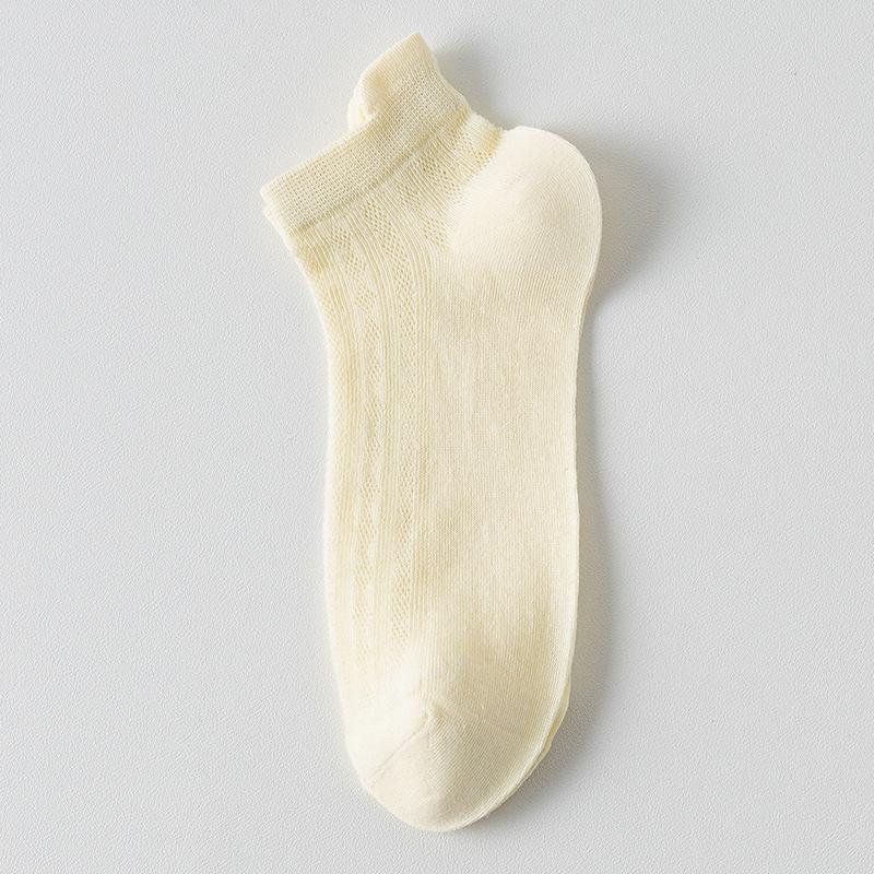 7 пар женских летних тонких хлопковых сетчатых дышащих спортивных коротких носков с подъемом ушей