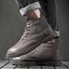 Зимние мужские ботильоны Классические деловые кожаные ботинки Мужские повседневные короткие ботинки Модные высокие ботинки на шнуровке Бесплатная доставка