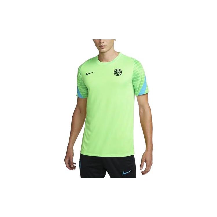 Nike Футболка Inter Milan Football Training с короткими рукавами и принтом логотипа бренда, мужские топы зеленого цвета DB6915-302