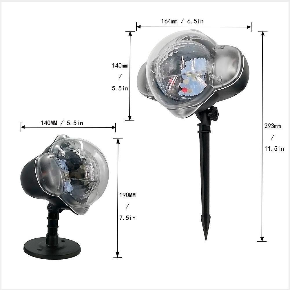 LED Snowflake Projector Christmas Laser Projection Outdoor Indoor Light ST0626