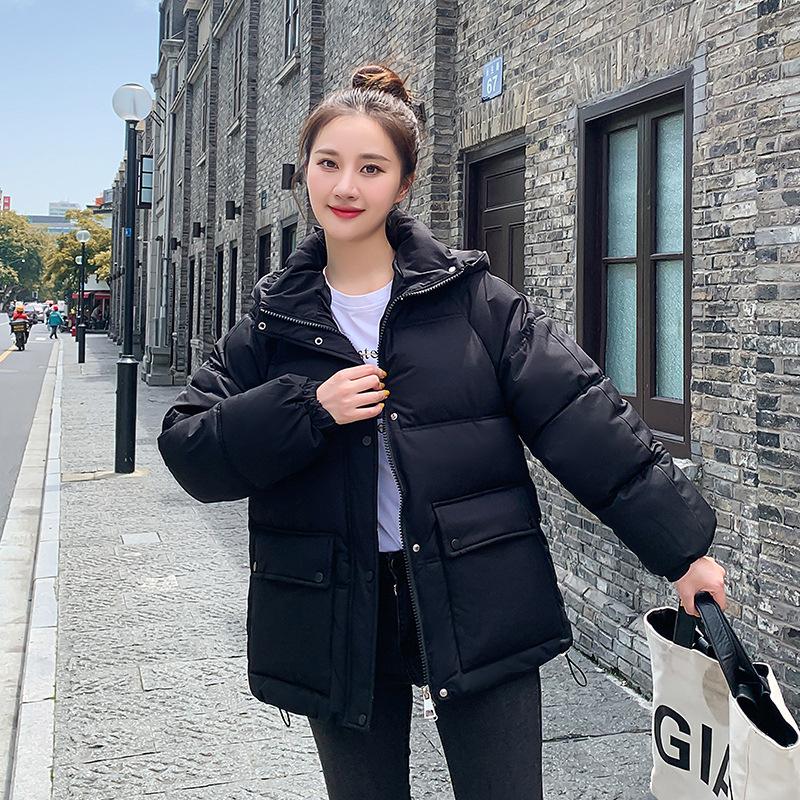 Пуховая одежда женская зимняя одежда новая пуховая одежда женская свободная с капюшоном короткая утолщенная женская стеганая куртка