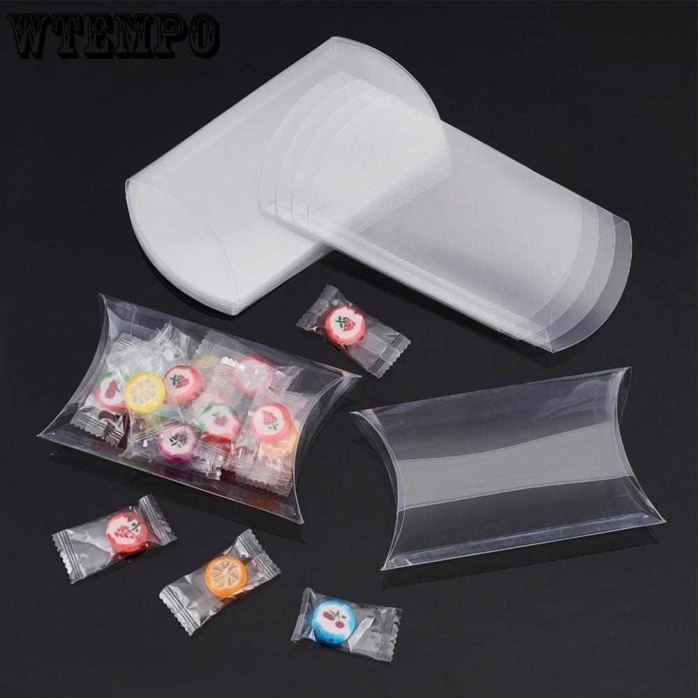 30 шт. прозрачных ПВХ пластиковых коробок-подушек, прочные прозрачные и многоразовые небольшие подарочные контейнеры для упаковки конфет, печенья