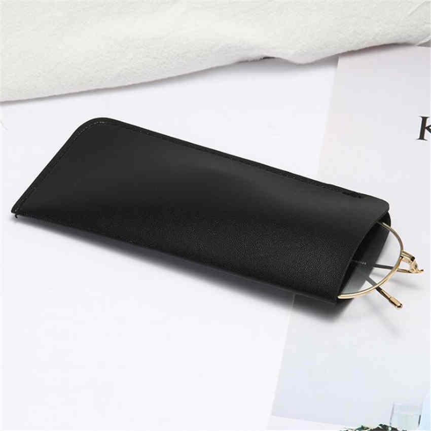 Портативный однотонный футляр для очков из искусственной кожи, держатель для очков, коробка для очков для чтения, коробка для солнцезащитных очков