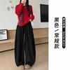 2025 Autumn Winter New European Cotton Wool High-waist Wide-leg Pants Slim Casual Pants