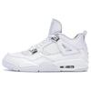 Air Jordan 4 Retro 'Pure Money' 2017 (Unisex) White / Metallic Silver / Pure Platinum Vintage Basketball Shoes 308497 100