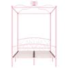 vidaXL Himmelbett-Gestell Rosa Metall 140 x 200 cm