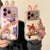 Мультяшный Джуди Ник Полицейская форма Чехол-подставка для iPhone 17/16 Pro Max/15/14