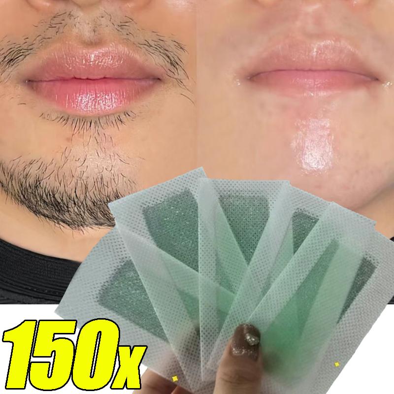 150PCS Painless Fast Hair Removal Wax Strips Facial Body Hair Removal Bikini Leg Arm Hair Removal Patch Unisex Women Beauty Tool