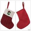 Creative Christmas Decorations Red Knitted Alphabet Embroidered Christmas Socks Color DIY Name Gift Socks