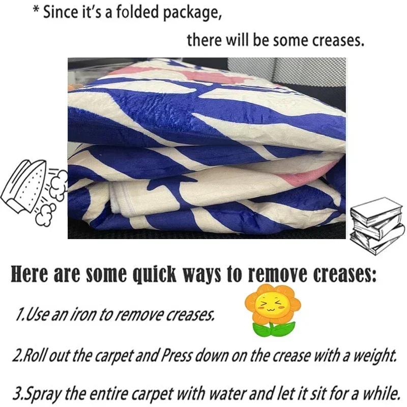 Living Room Flannel Carpet Cartoon Irregular Shape Cute Soft Comfortable Sofa Bedroom Bedside Rug Home Decoration