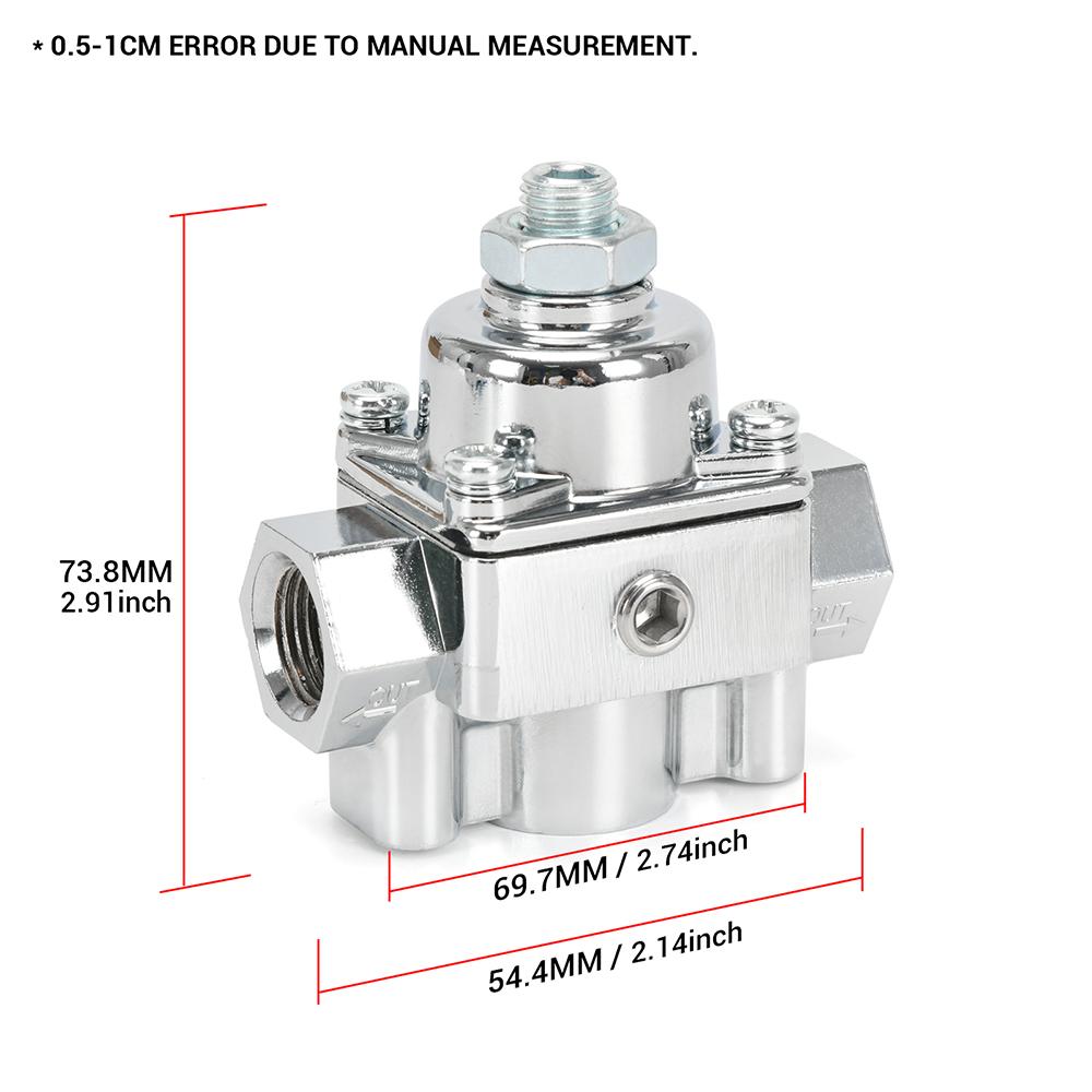 12-804 & 12-803 Upgrade Adjustable Fuel Pressure Regulator, w/ Gauge Replacement for Holley & Edelbrock carburetors