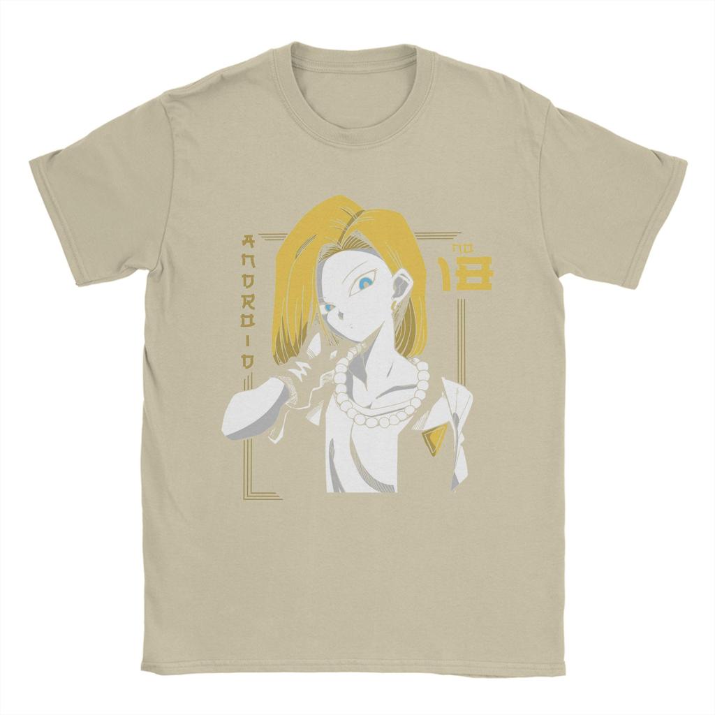 Android 18 Ddragon Ball Z Tshirt Unisex Anime Humor 100 Cotton Tee Shirt Round Collar Short Sleeve T Shirt Printed Clothes