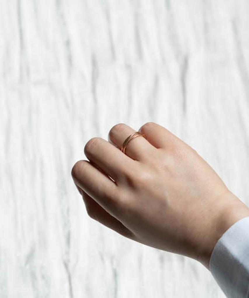 Серебряное кольцо Alleun 925 пробы, многослойное, серебряная нить, Колено Дружбы