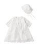 Baby Summer Ceremony Dress Hat Made In for Perfect for Shrine Visits and Hospital Sizes Think-B & Set, Japan, Newborns, Leave, 40-50, Off-White
