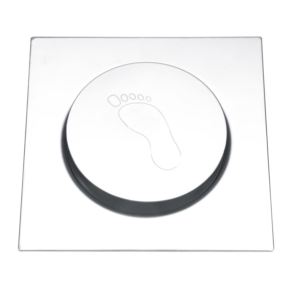 Сливной трап из нержавеющей стали с педалью отскока для ванной комнаты, туалета, гаража, подвала