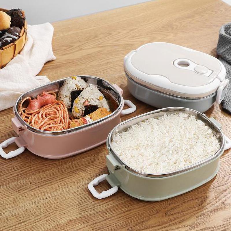 Коробка из нержавеющей стали, изолированный термоконтейнер для еды, коробка для студентов, детей, работы