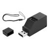3 в 1 USB2.0 разветвитель-концентратор ABS Mini Direct Plug In Extender Компьютерные аксессуары(Черный 2.0 )