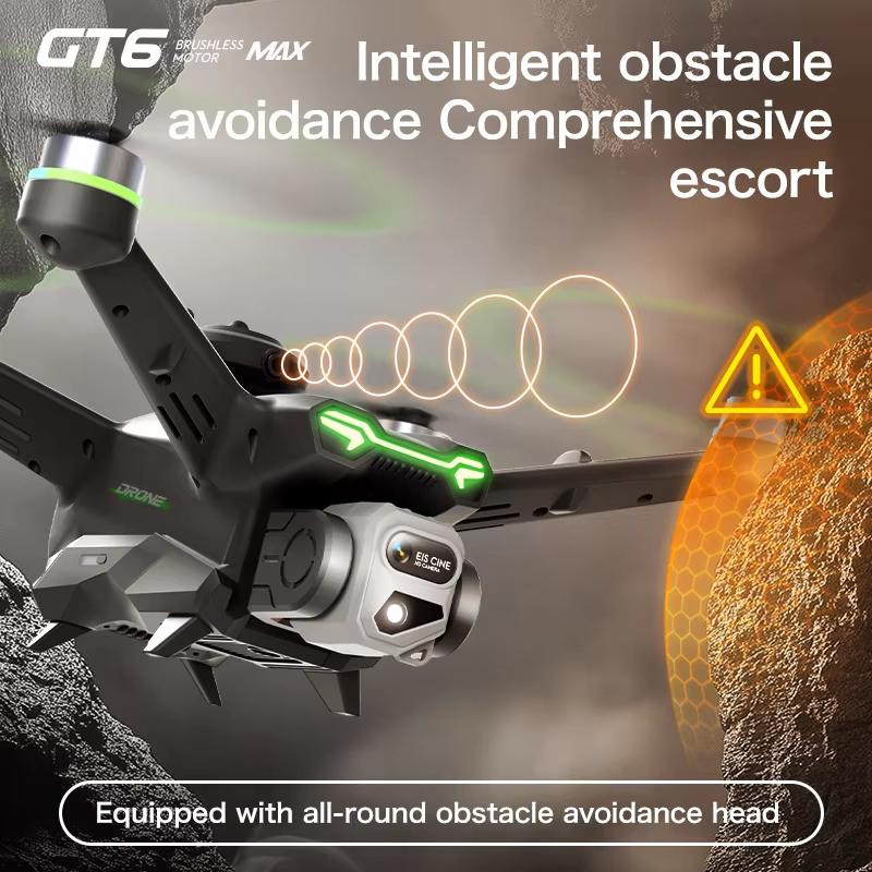 2025 Новый RC Дрон GT6MAX HD Двойная Камера GPS Умный Возврат 5G WIFI FPV Обход Препятствий Бесколлекторный Складной Управление Экраном Квадрокоптер Игрушка Подарок