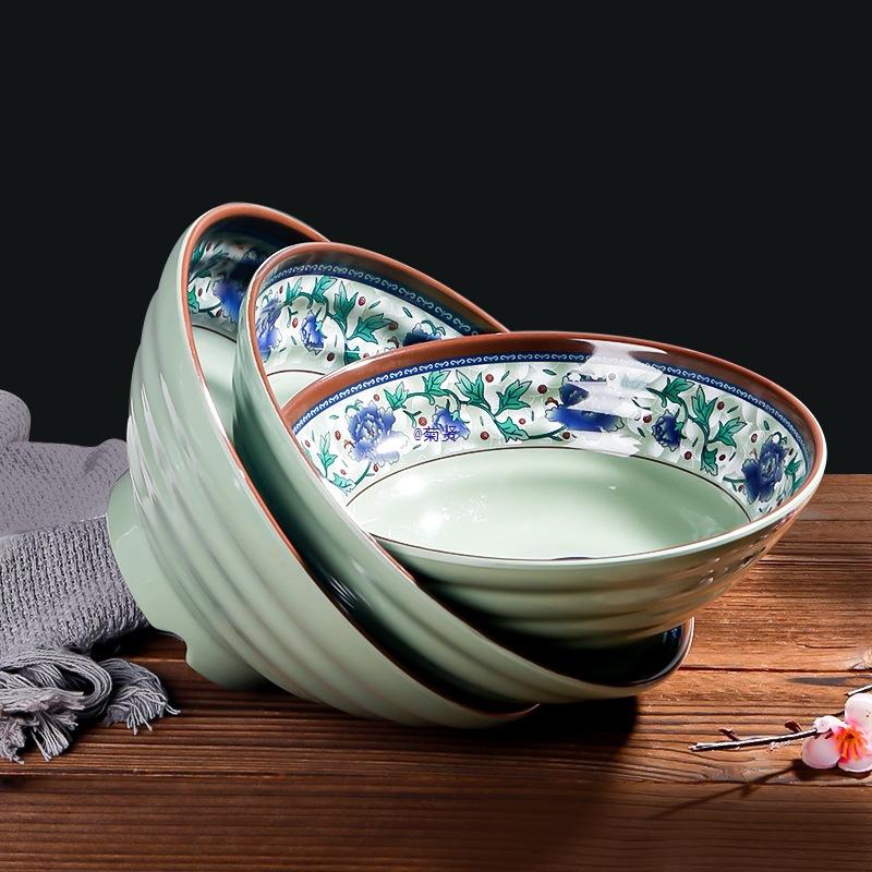 Пластиковая миска для рамена, утолщенная, без BPA, ударопрочная, многоразовая, для дома, ресторана, путешествий