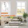 12 PCS Hidden Channel Valance Clips, 2-1/8inch Clear Plastic Blinds Clips for Valance with a Groove in The Back