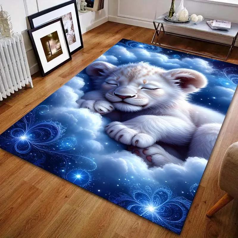 1PC In The Novel Sleeping In The Clouds Print Carpet for Bedroom Living Room Bedside Sofa Floor Mat Modern Home Decor Area Rug