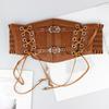 Gothic Waist Belt Gothic Elastic Lace Belt Cummerbunds Belts Pu Leather Corset Waist Belt For Clubbing Night Outs Shirt Dress