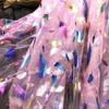 100x150 см Павлиньи перья Горячая семь цветов Иллюзия Градиентная сетка Свадебное платье Одежда Hanfu Ткань Дизайнерские ткани
