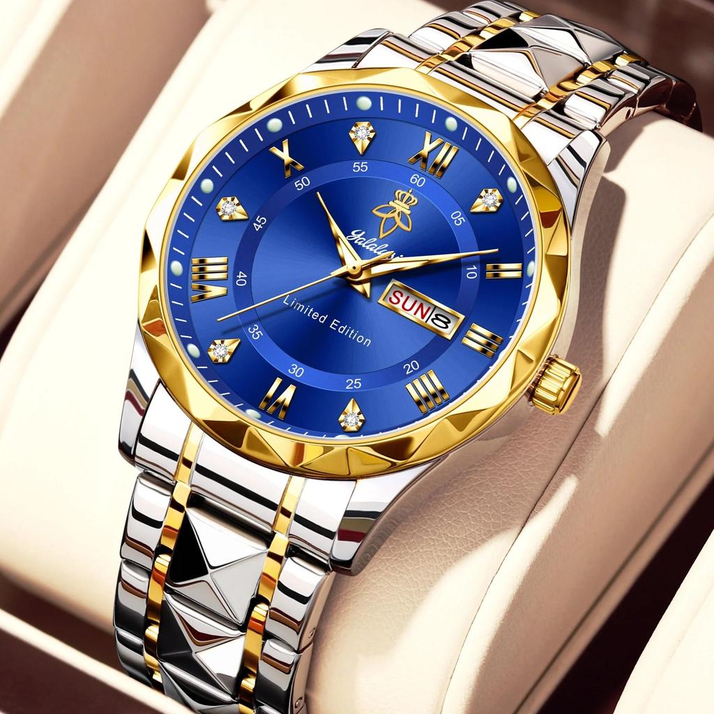 YaLaLuSi Men's Fashion Water-Resistant Business Luxury Steel Bracelet Watch – A Perfect Gift reloj hombre reloj mujer boys