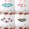 1 Set Happy Birthday Golden Foil Letters Bunting Hanging Garlands String Flags Baby Shower Party Deco
