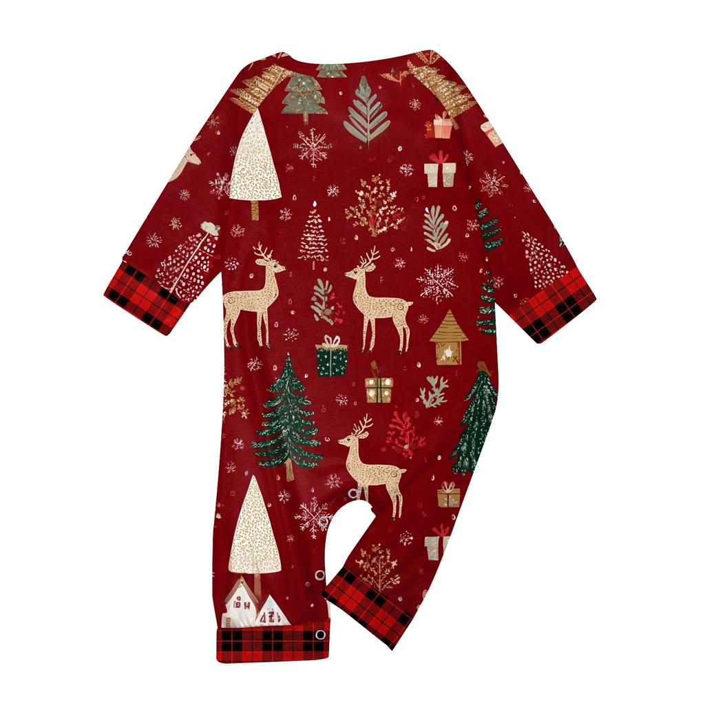 Комплект из топа и брюк с рождественскими принтами для всей семьи Одинаковые комплекты для всей семьи