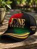 Digital all-print baseball cap, American anniversary sunscreen cap, retro old men's and women's ripped cap