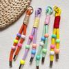 Cute Cartoon Keychain Creative Hand-Woven Lanyard Keychain Diy Mobile Phone Pendant Candy Color Backpack Decoration Gifts