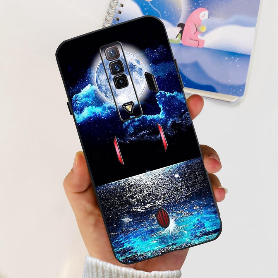 Чехол для ZTE Nubia Red Magic 7 7S Pro Zte nubia REDMAGIC 7S 7Pro Модный Крутой Узор Черный Силикон Мягкие Чехлы для Телефона