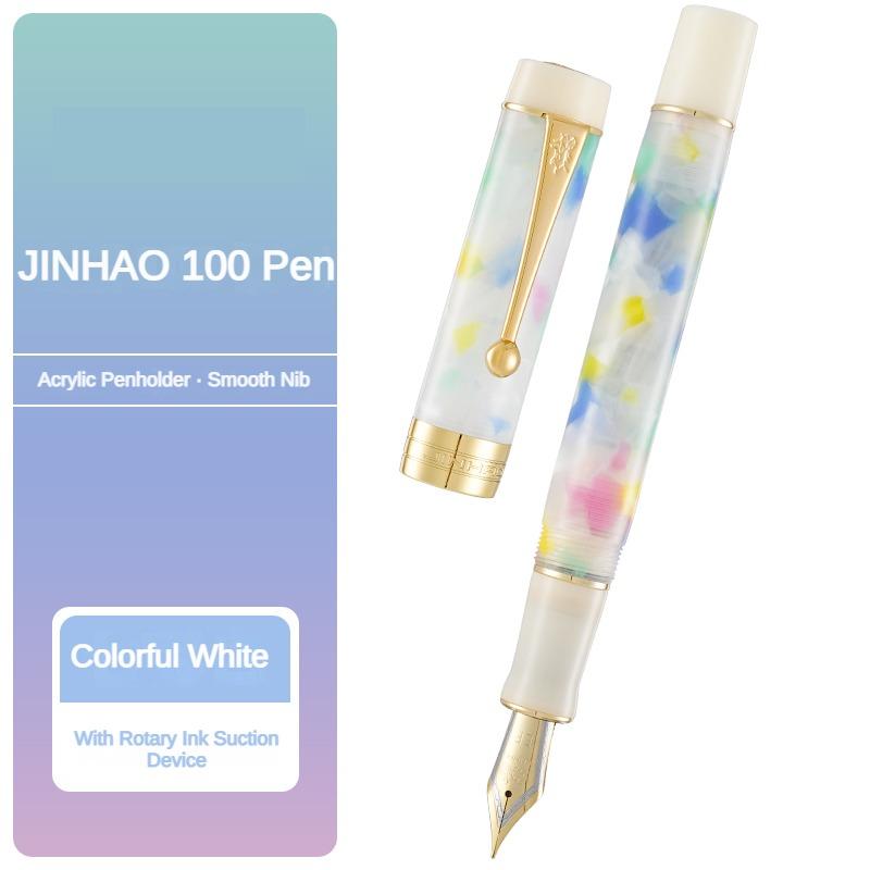 Jinhao 100 Centennial Перьевая ручка из смолы EF/F M / Изогнутое перо Золотой зажим Деловые Офисные Школьные принадлежности Канцелярские товары PK 9019