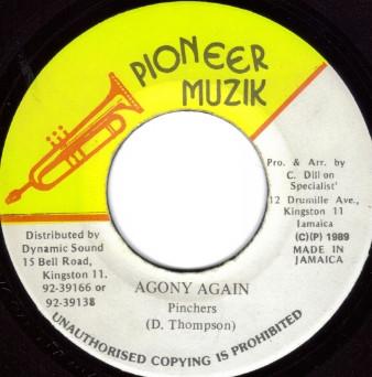 7-дюймовые зажимы для пластинок Agony Again NONE PIONEER MUZIK 1989 Ямайка Регги Ска Даб Б/у