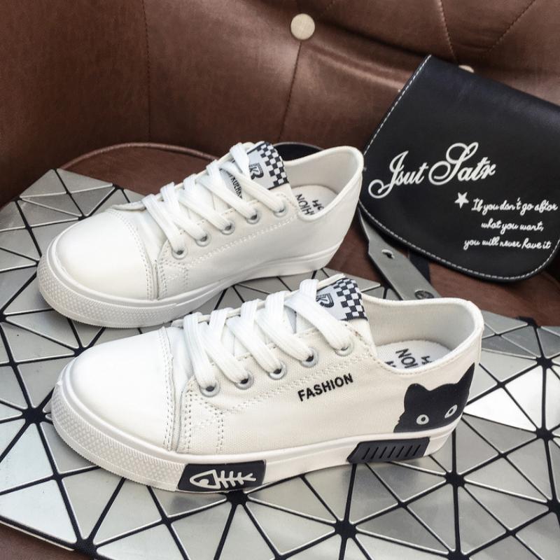 Милые женские парусиновые туфли, кроссовки на платформе, классические кроссовки на шнуровке, вулканизированная обувь для ходьбы на открытом воздухе, Tenis Zapatos De Mujer