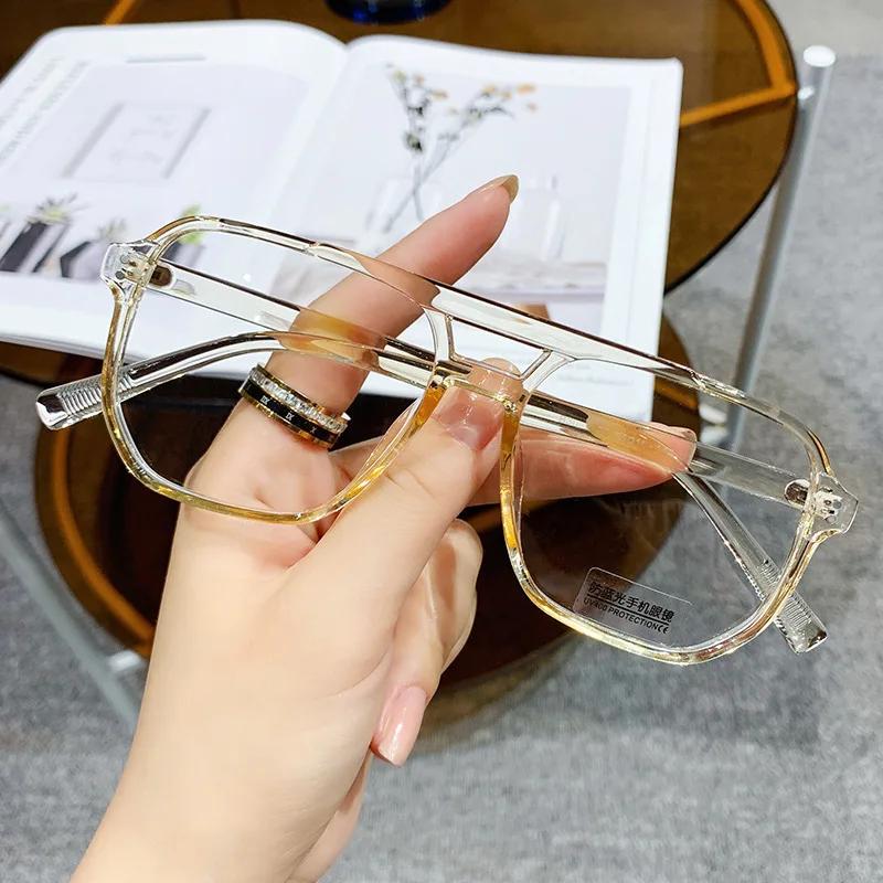 Transparent Computer Eyeglasses Frames Female Male Anti- Blue Lightweight square Eyewear Blocking Eyeglasses Optical Spectacle Eyeglass