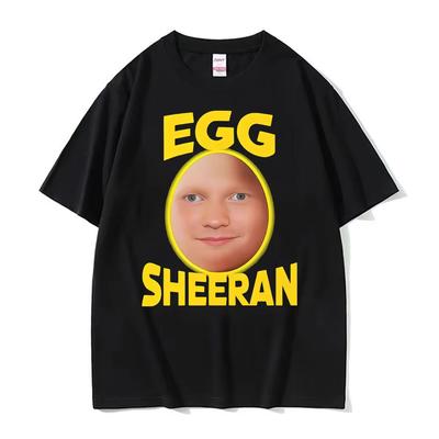 Смешные футболки с графическим принтом Ed Sheeran Egg Meme, унисекс, женская готическая мода, летние футболки с коротким рукавом, оверсайз, юмористические футболки, streetwear