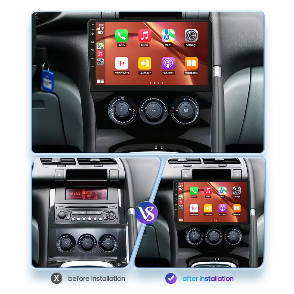 Автомобильный Авто Радио Мультимедиа Видео Плеер Для Peugeot 3008 5008 AT MT 2009 -2015 GPS Serero Carplay Головное Устройство 4G 2 Din DVD IPS