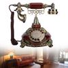 Смола поворотный циферблат европейский винтажный античный бронзовый телефон двойного назначения украшение